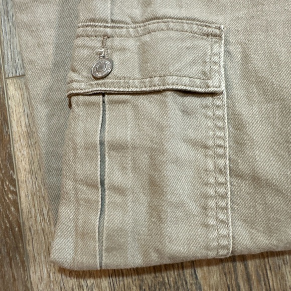 Women's Tan Boyfriend Cargo Jeans 3/26 - Picture 3 of 9